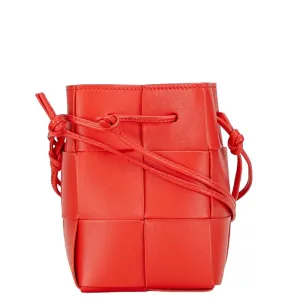 Bottega Veneta Leather Maxi Intrecciato Small Cassette Shoulder Bag