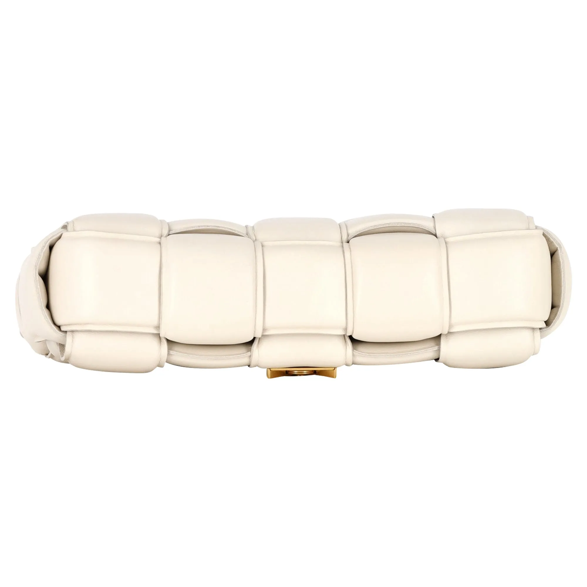 Bottega Veneta Padded Cassette Bag in White Lambskin Leather
