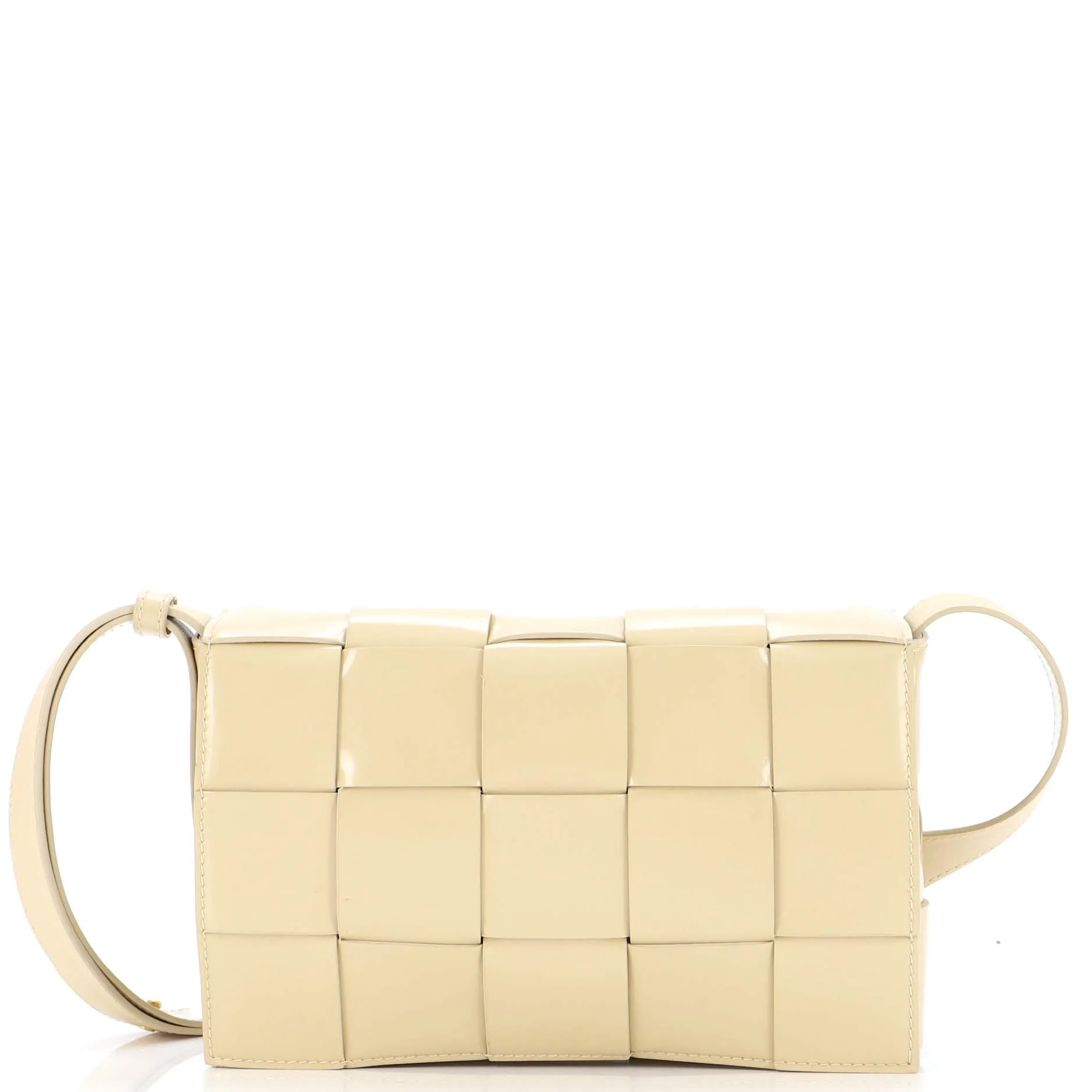 Cassette Crossbody Bag Maxi Intrecciato Patent