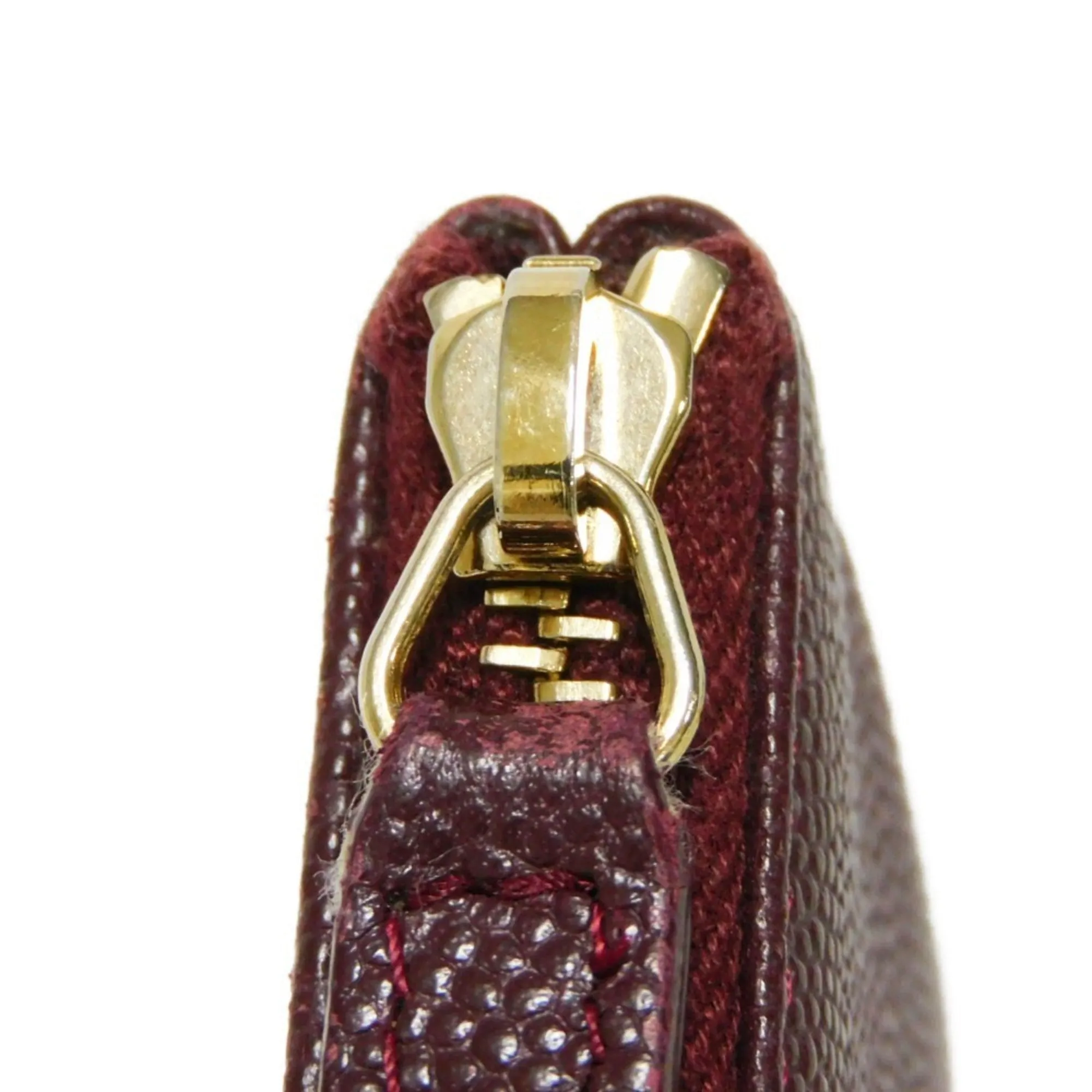 Chanel Coin Case Deauville Mini Pouch Caviar Skin 28th Series Logo Studs Burgundy AP0793 Men's Women's Wallet