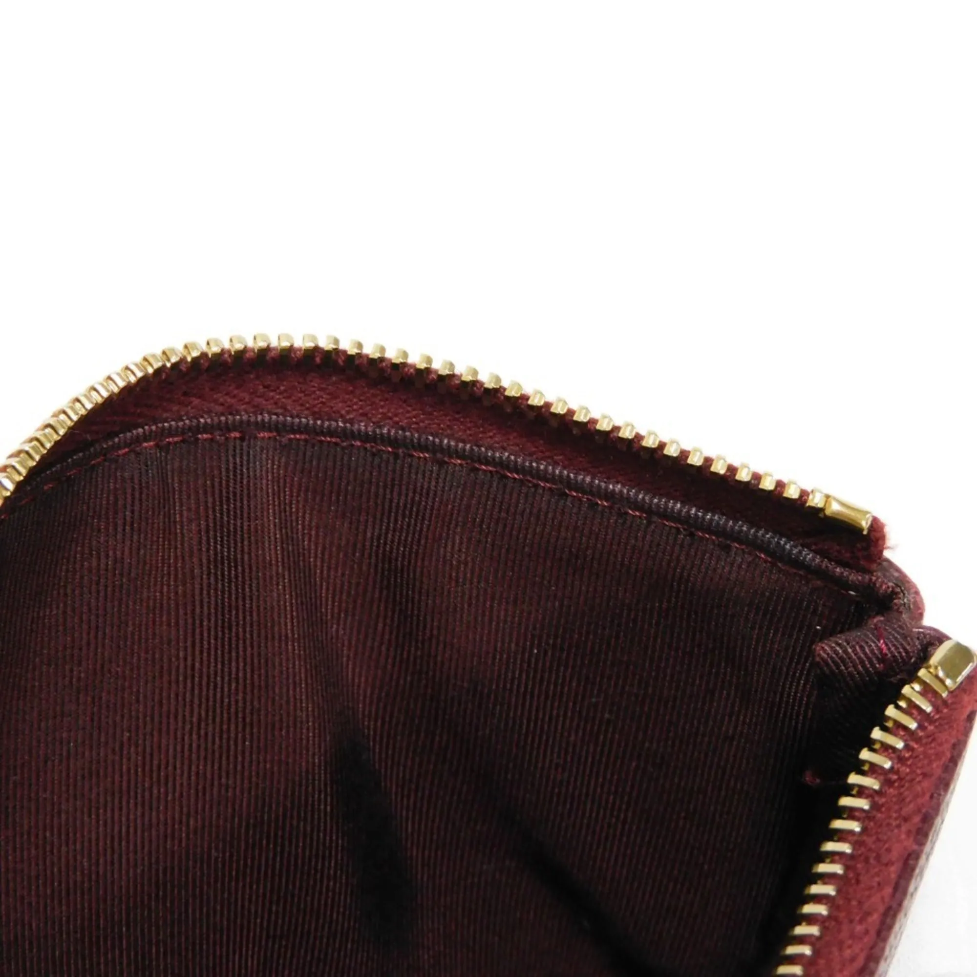 Chanel Coin Case Deauville Mini Pouch Caviar Skin 28th Series Logo Studs Burgundy AP0793 Men's Women's Wallet