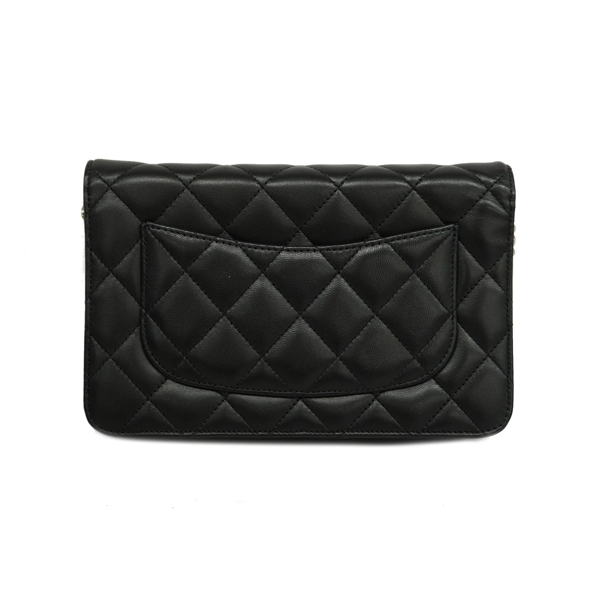 CHANEL  Matelasse Chain Shoulder Gold Hardware Women's Lambskin Black