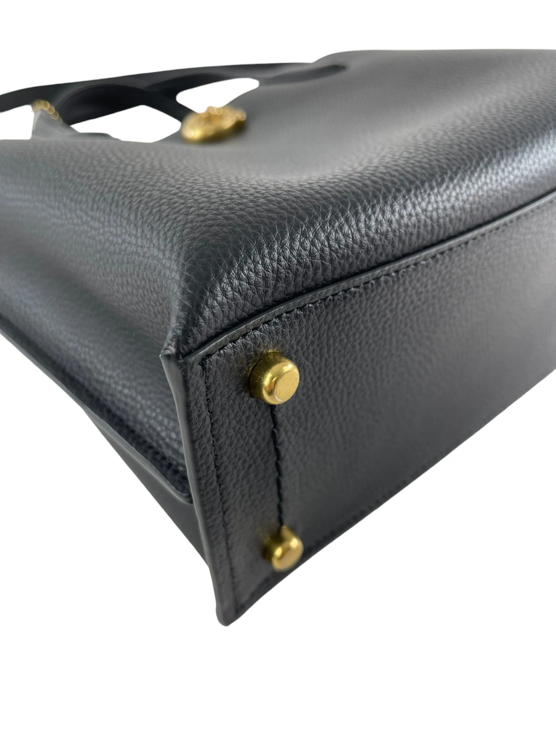 Coach Black Pebble Leather Willow Tote