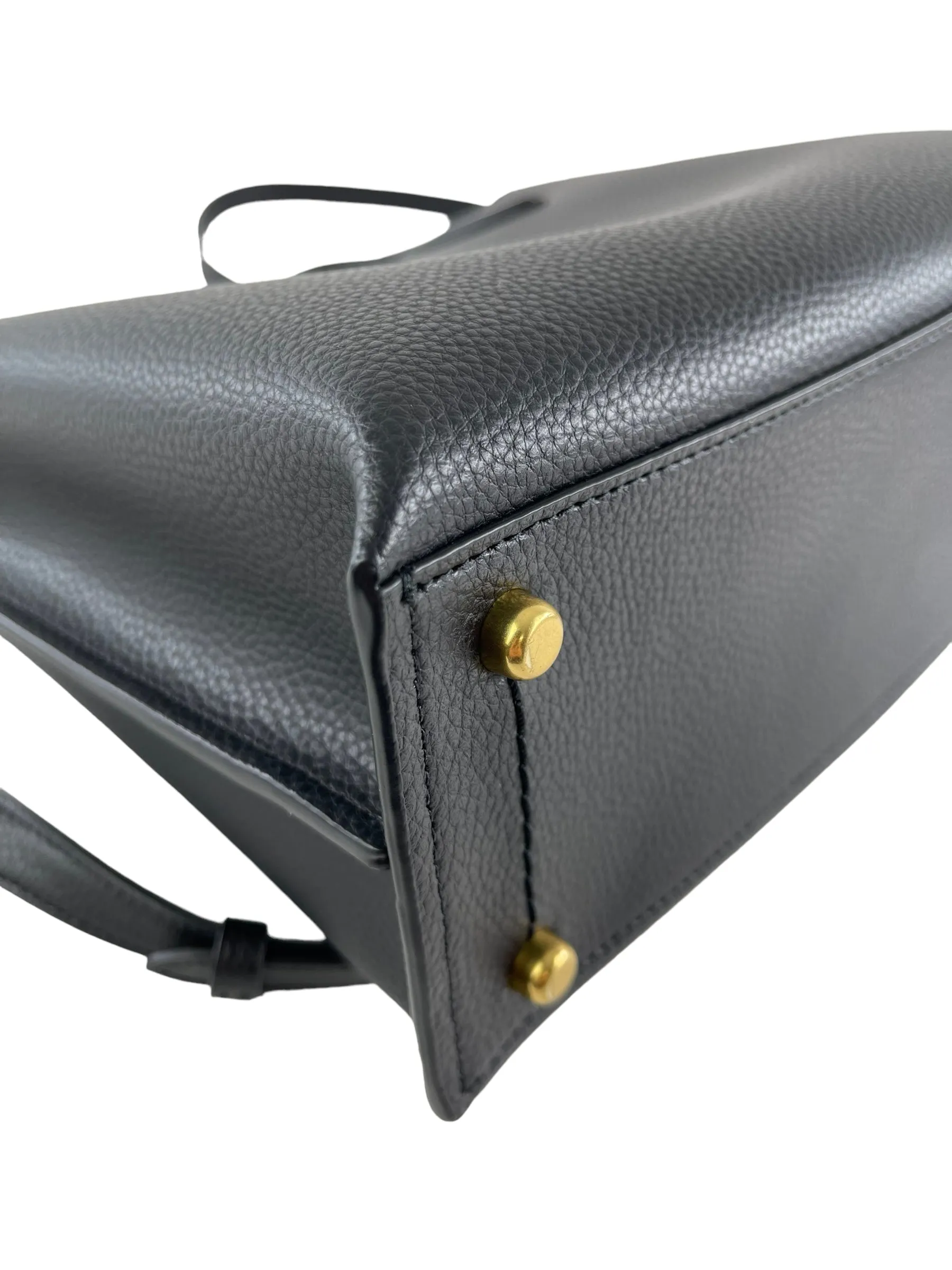 Coach Black Pebble Leather Willow Tote