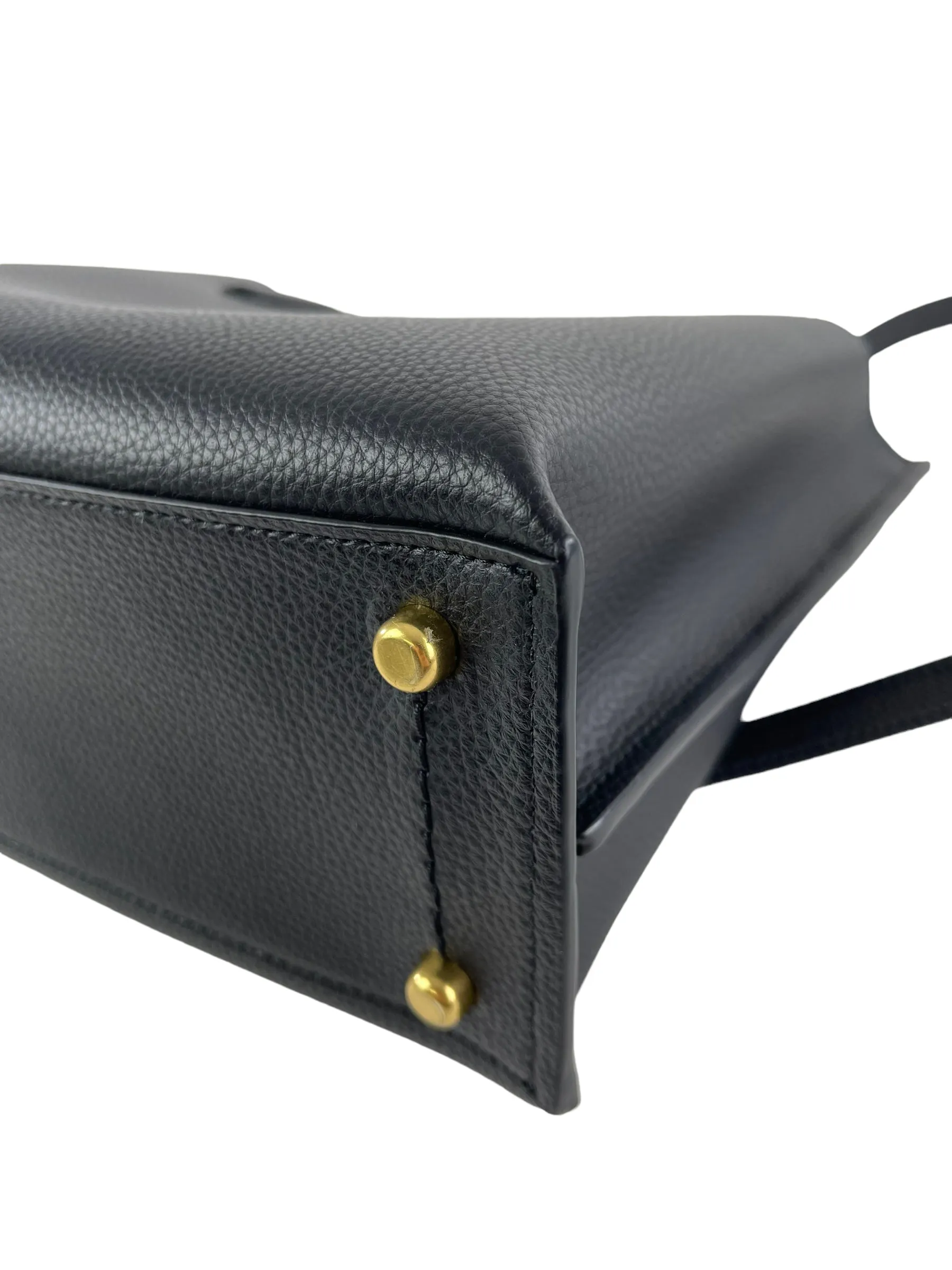 Coach Black Pebble Leather Willow Tote