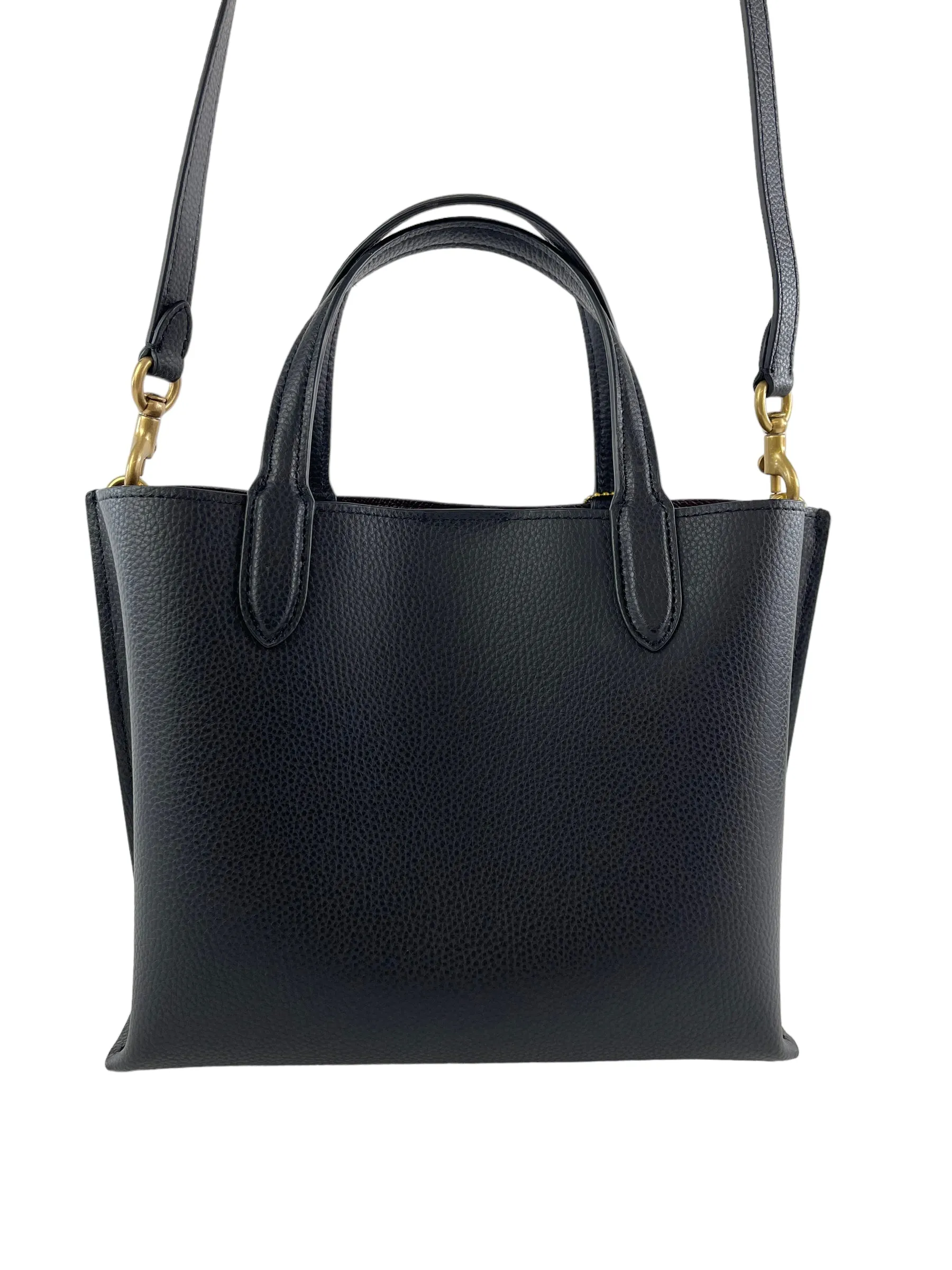 Coach Black Pebble Leather Willow Tote