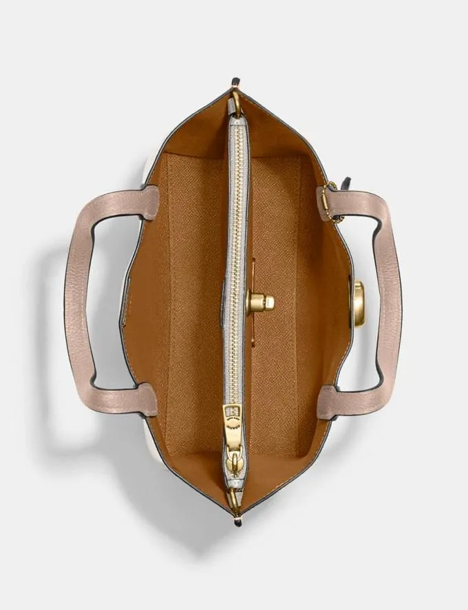 Coach Colorblock Willow Tote 24 Chalk Multi