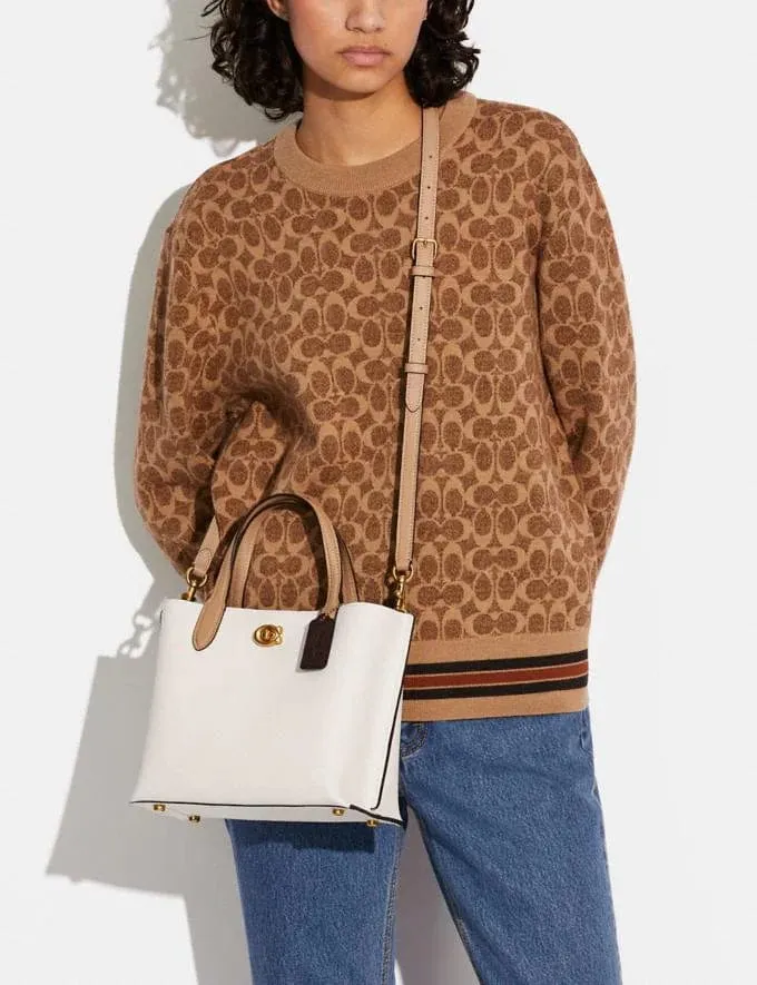Coach Colorblock Willow Tote 24 Chalk Multi