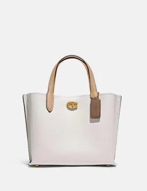 Coach Colorblock Willow Tote 24 Chalk Multi