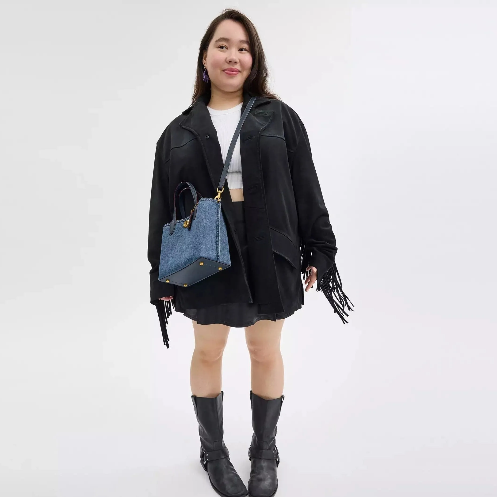 Coach Denim Willow Tote Bag 24 in Indigo