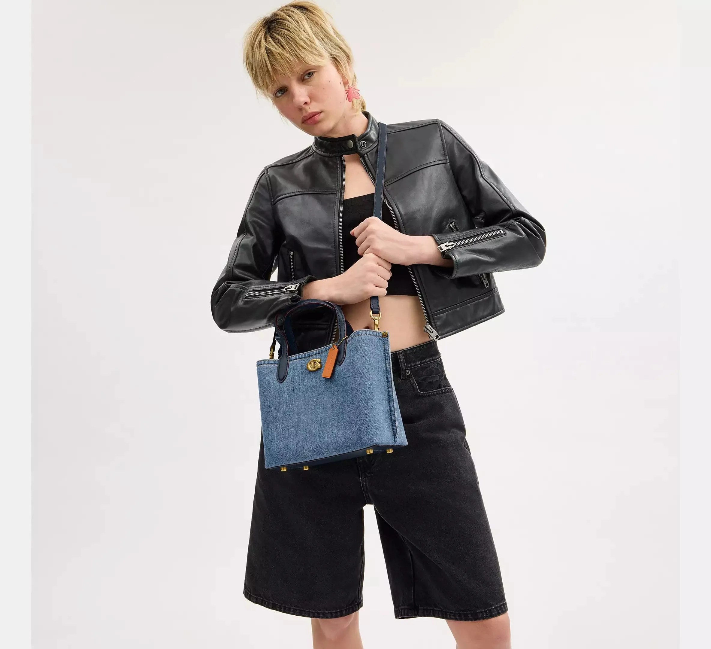 Coach Denim Willow Tote Bag 24 in Indigo