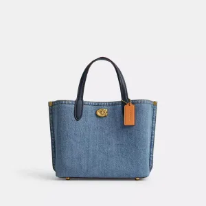 Coach Denim Willow Tote Bag 24 in Indigo