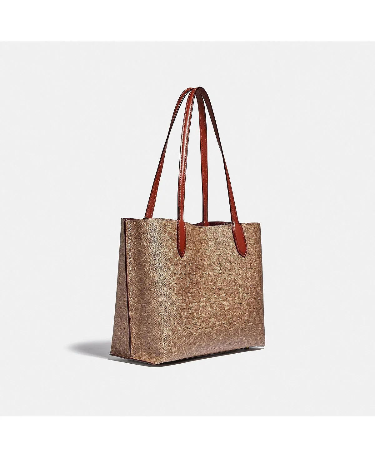 COACH Signature Coated Canvas Willow Bag, Beige