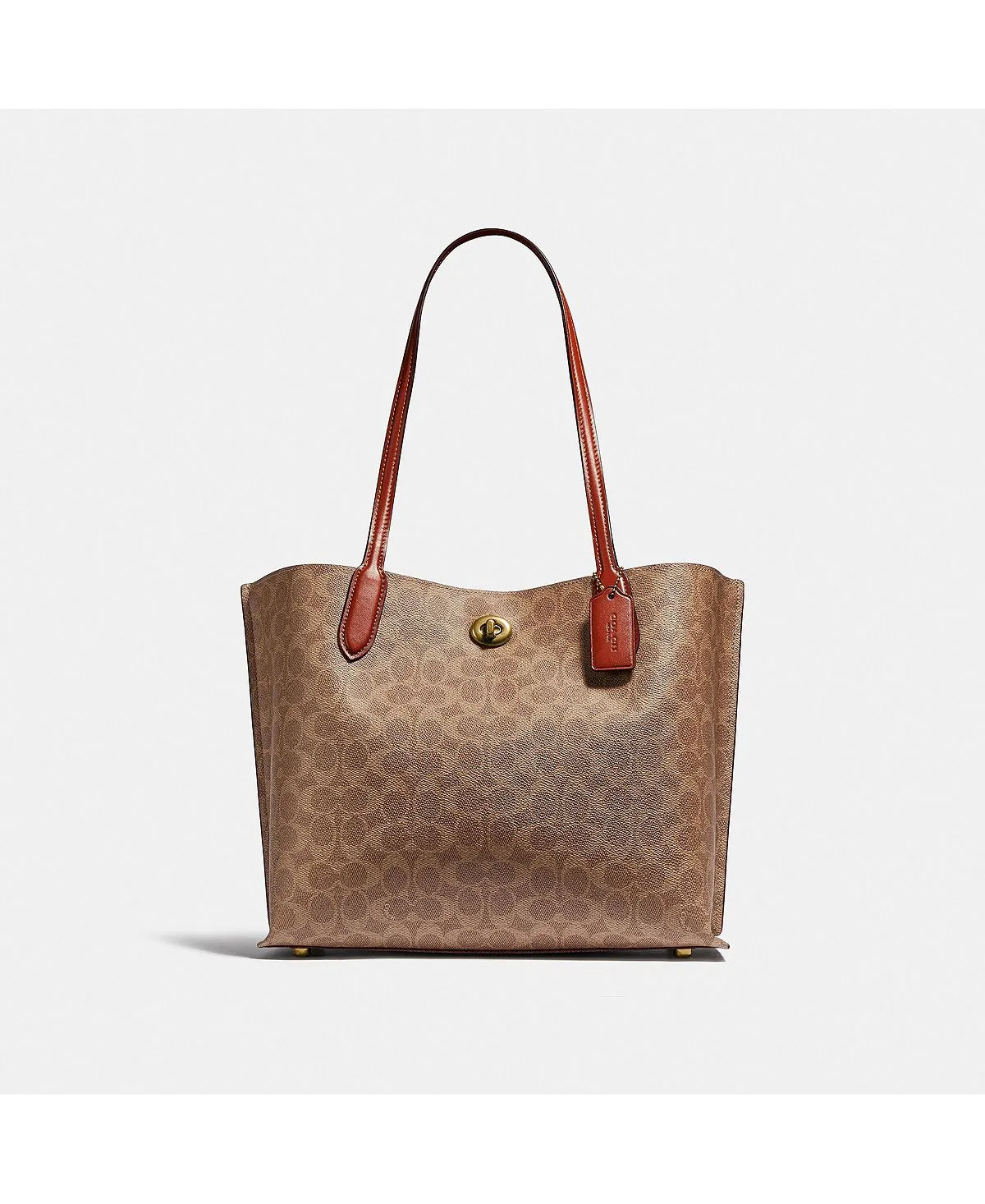 COACH Signature Coated Canvas Willow Bag, Beige
