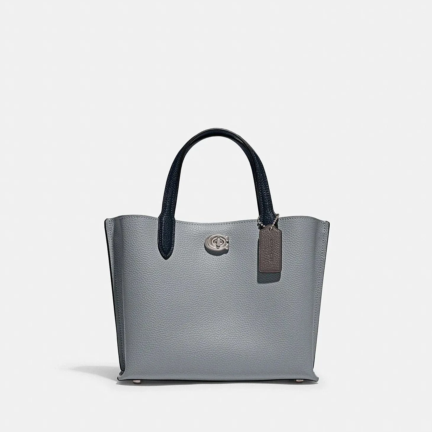 Coach Willow Tote 24 In Colorblock in Grey Blue
