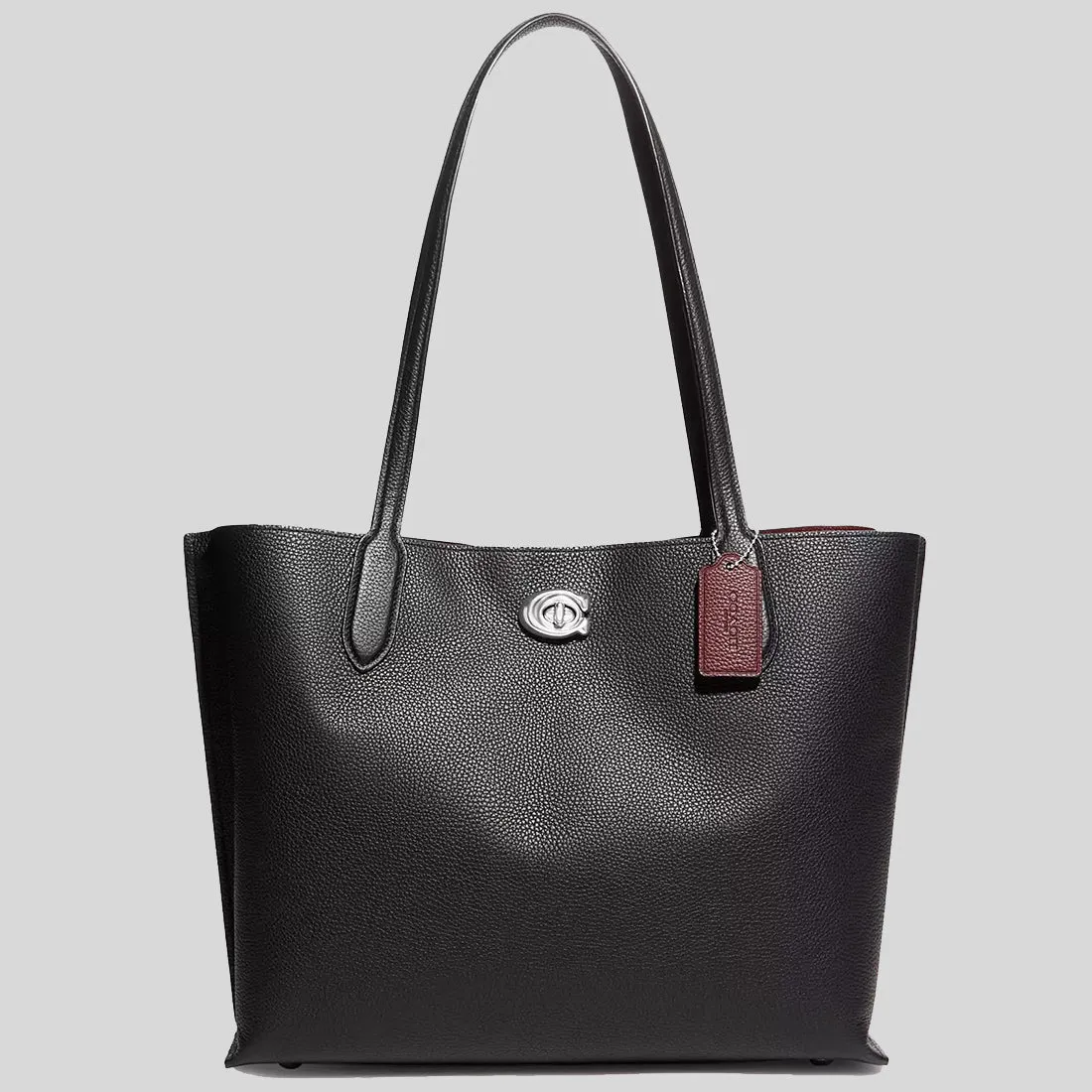 COACH Willow Tote Bag Silver/Black RS-C0689
