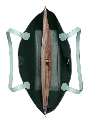 Coach Willow Tote In Colorblock With Signature Canvas Interior