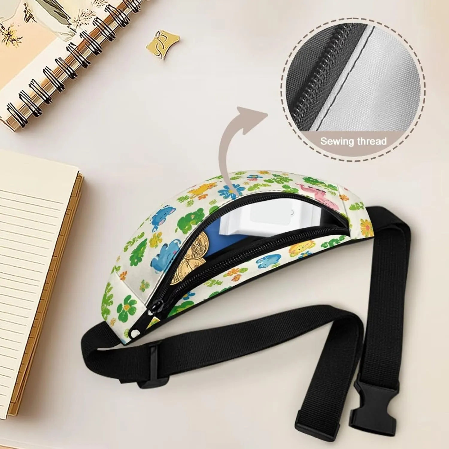 Cozeyat Kids Fanny Pack Boys Small Dinosaur Waist Pack Belt Waist Bag Pack Pouch with Adjustable Strap for Children Sport Running, Camping, Trip