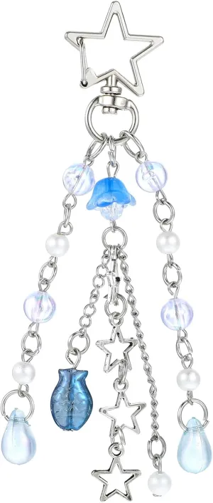 Cute Jellyfish Keychain, Cute Keychains for Women Girls Jellyfish Bag Charms Purse Keychain Accessories Star Jelly Decor Gifts
