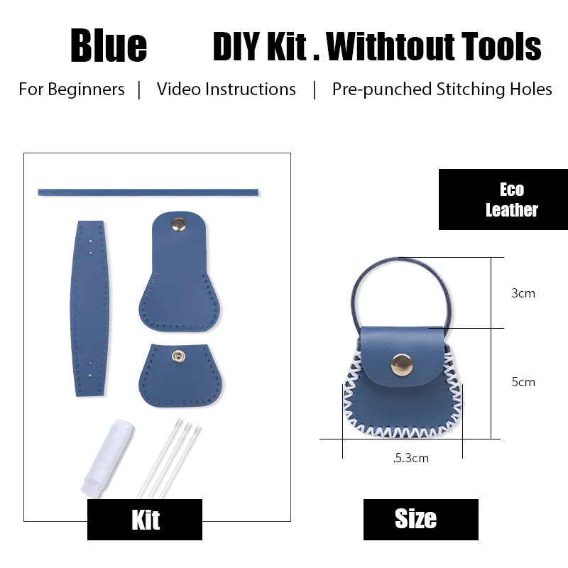 DIY Leather Coin Pouch Kits DIY Leather Mini HandBag Kit DIY Coffee Leather Projects DIY Leather Pouch Kit