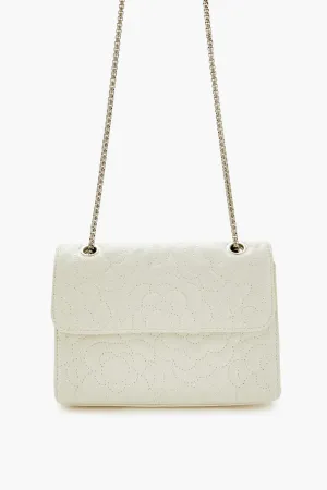 Floral-Quilted Crossbody Bag