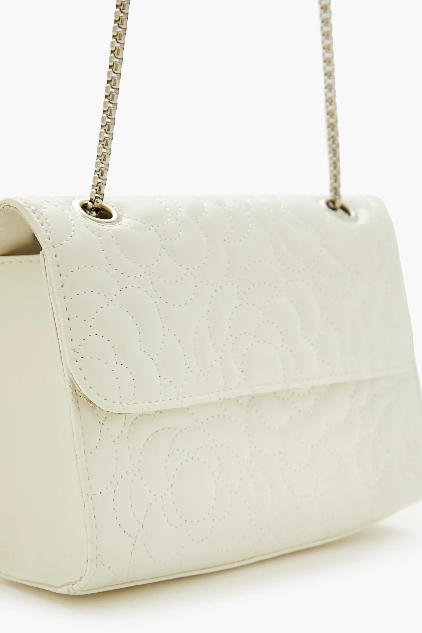 Floral-Quilted Crossbody Bag