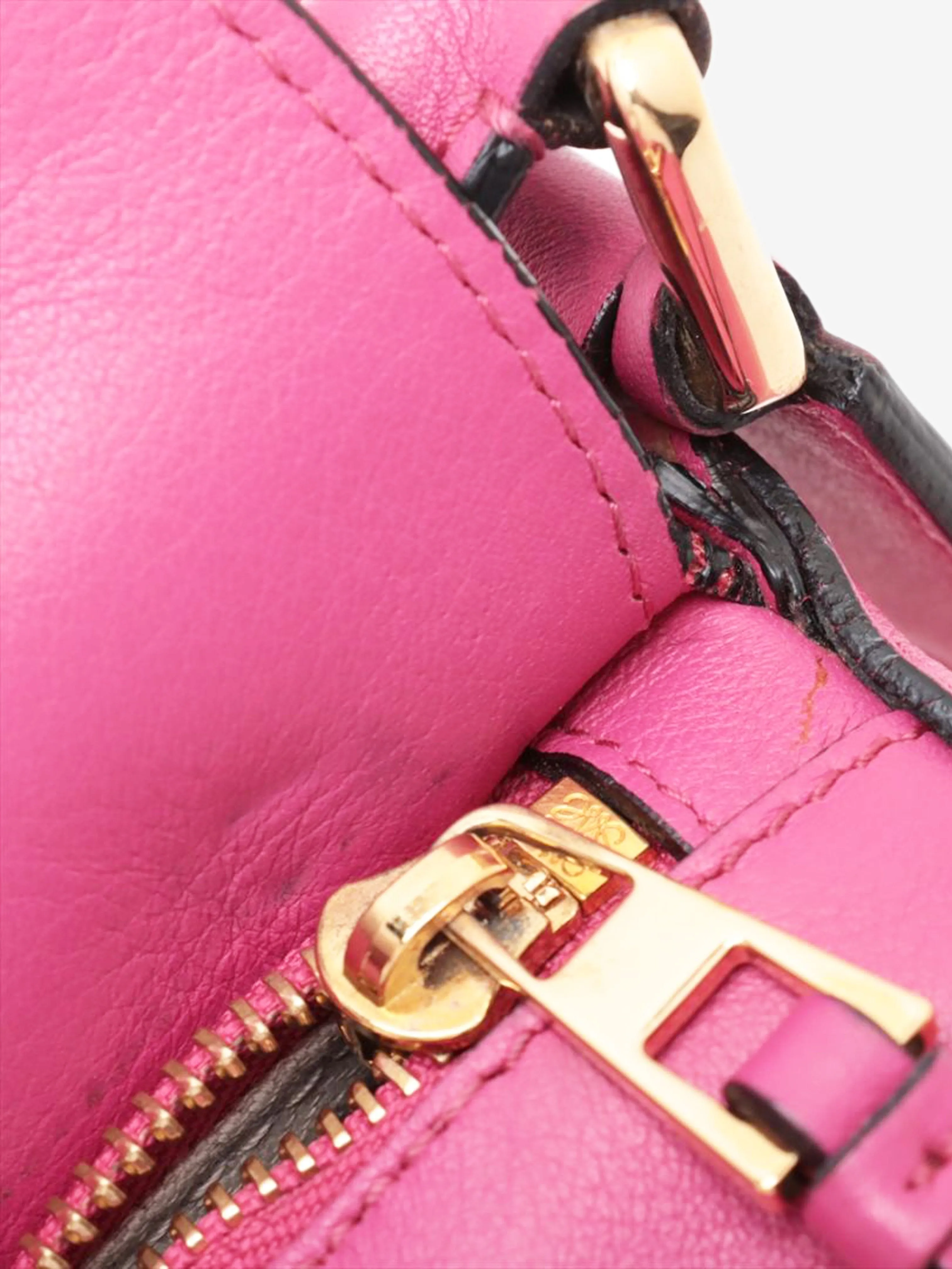 Fuchsia small Puzzle bag