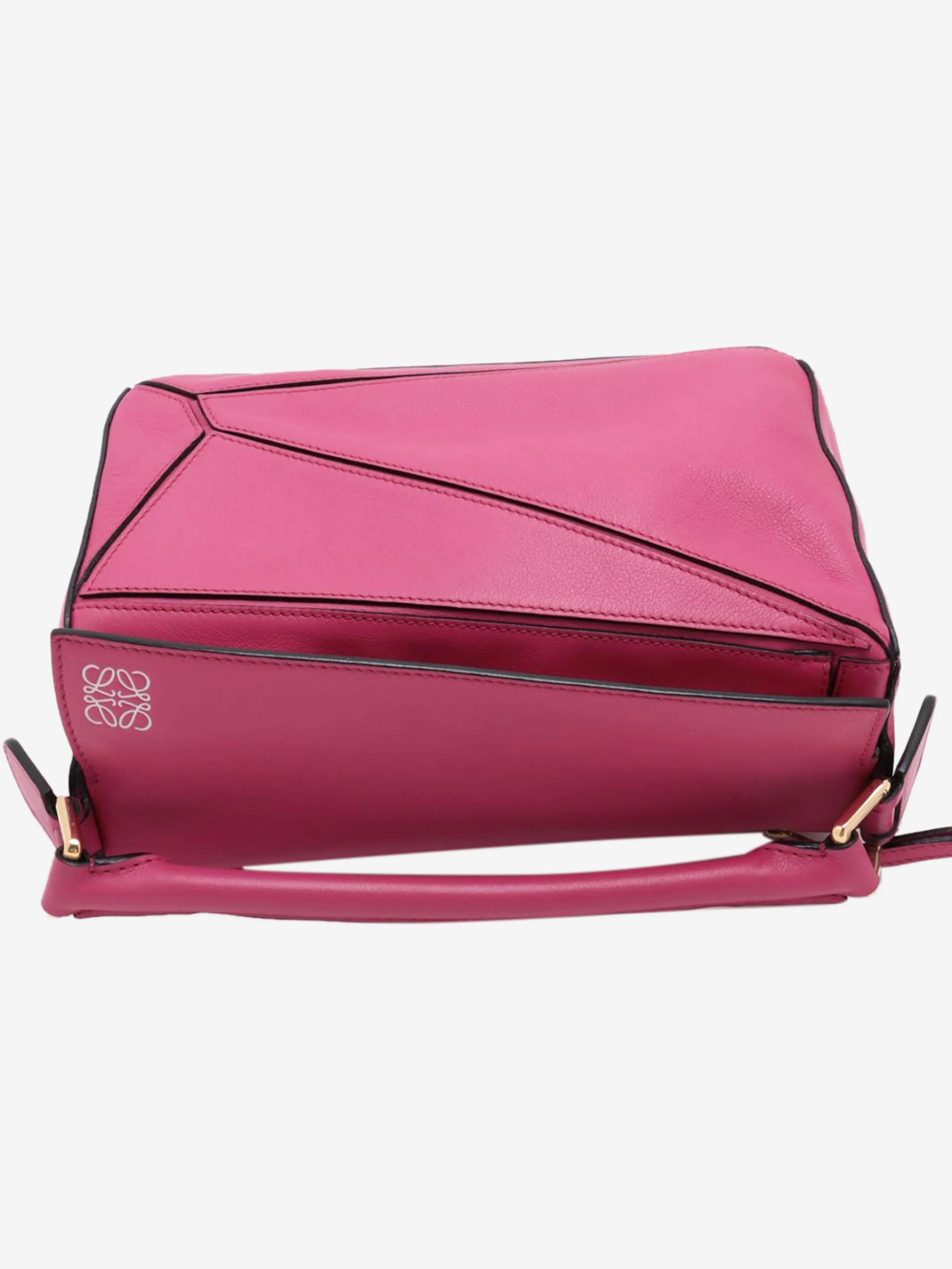 Fuchsia small Puzzle bag