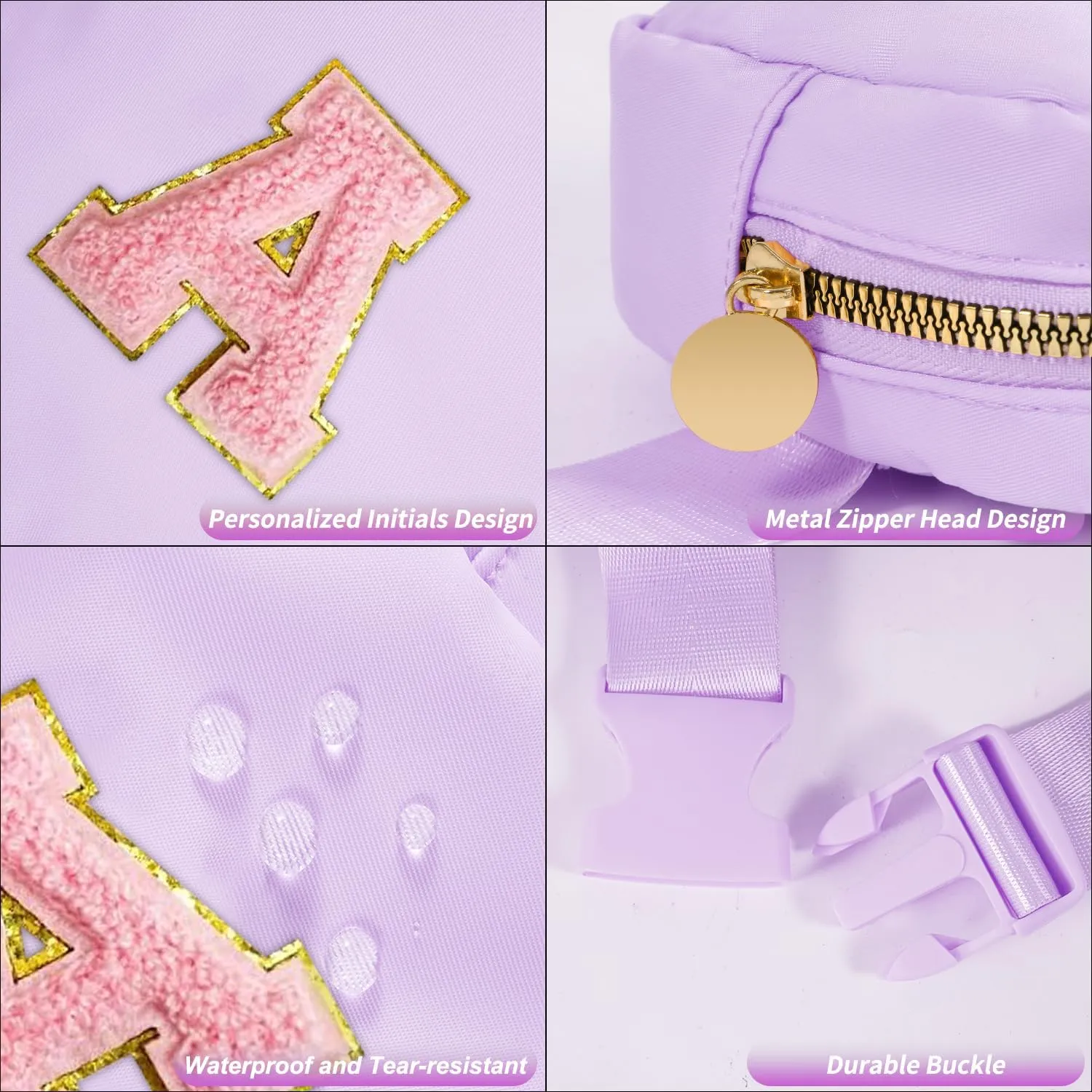 Graduation Birthday Gifts for 2 3 4 5 6 7 8 9 10 11 Year Old Girls - Mini Fanny Pack Cute Crossbody Bag Belt Bag Trendy Stuff,Gifts for Girls Teens Kids Daughter Sister Her - Lavender,A