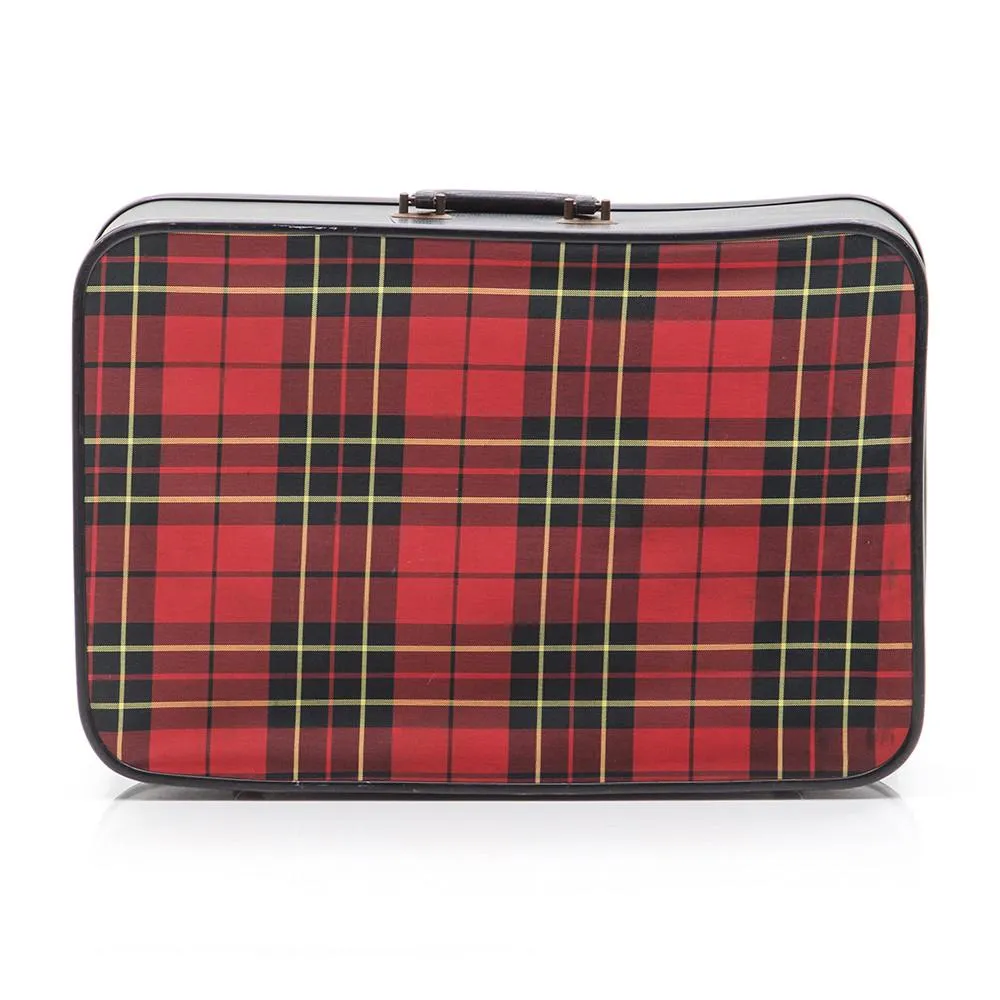 Grasshopper Plaid Red Luggage Set