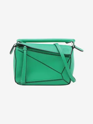 Green mini Puzzle bag