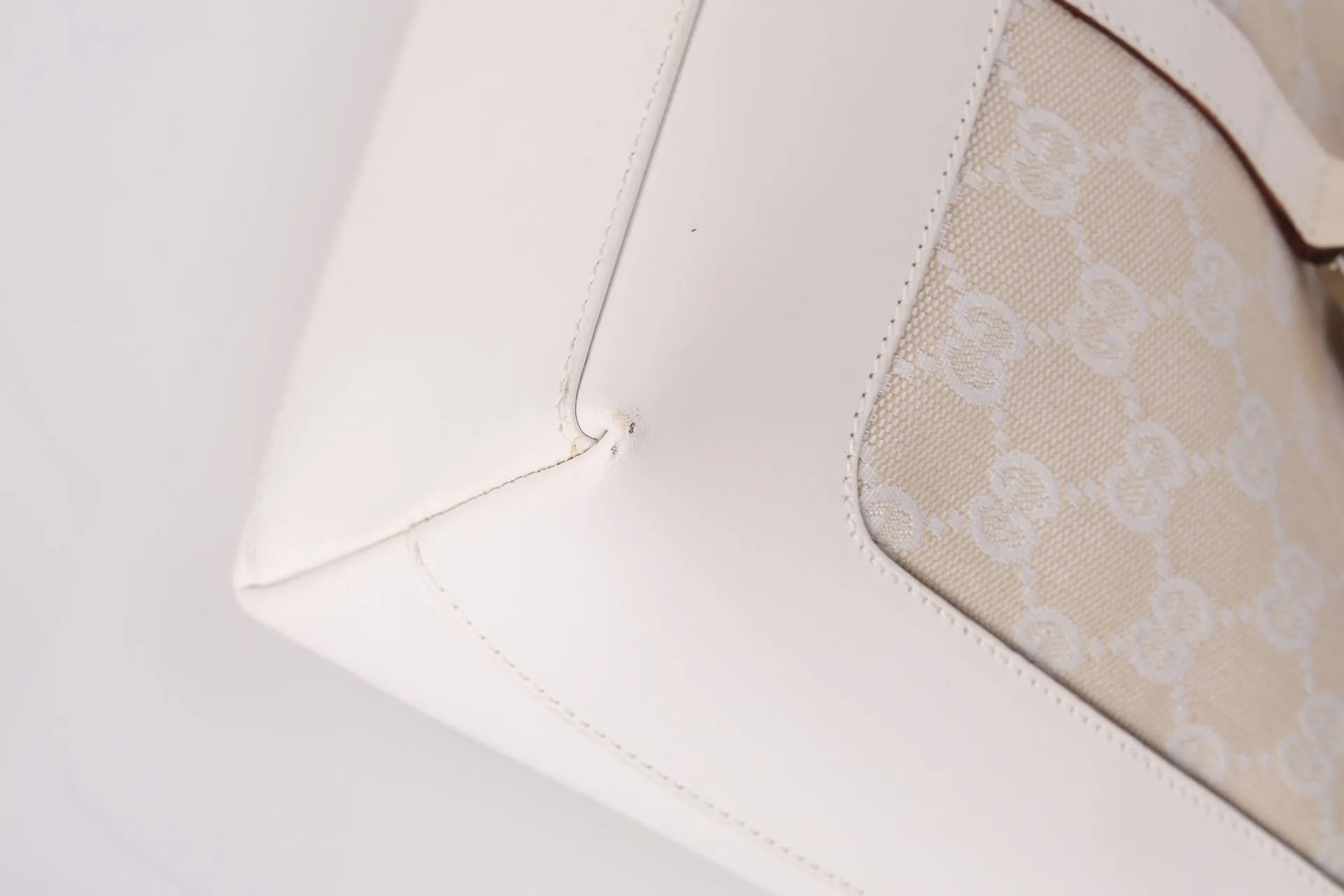 Gucci Monogram Canvas Leather Shoulder Bag