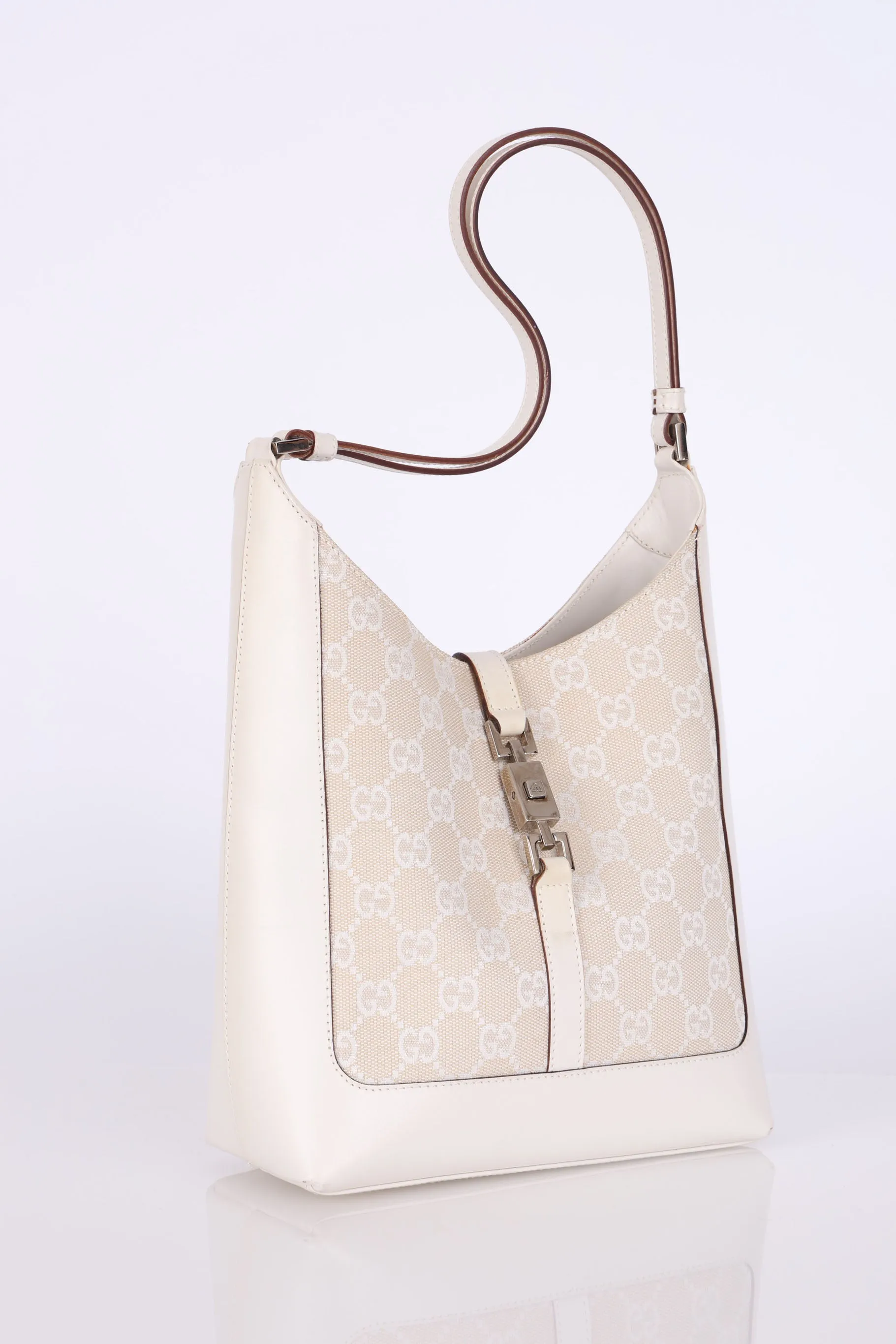 Gucci Monogram Canvas Leather Shoulder Bag