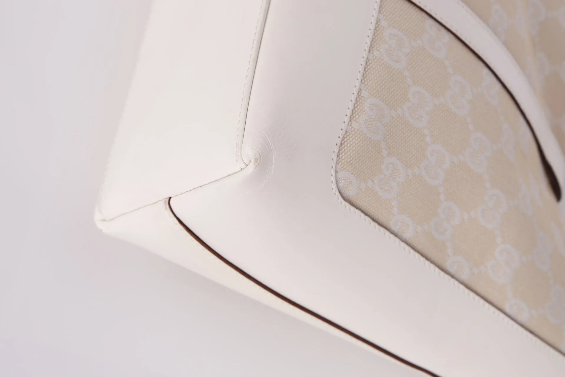 Gucci Monogram Canvas Leather Shoulder Bag