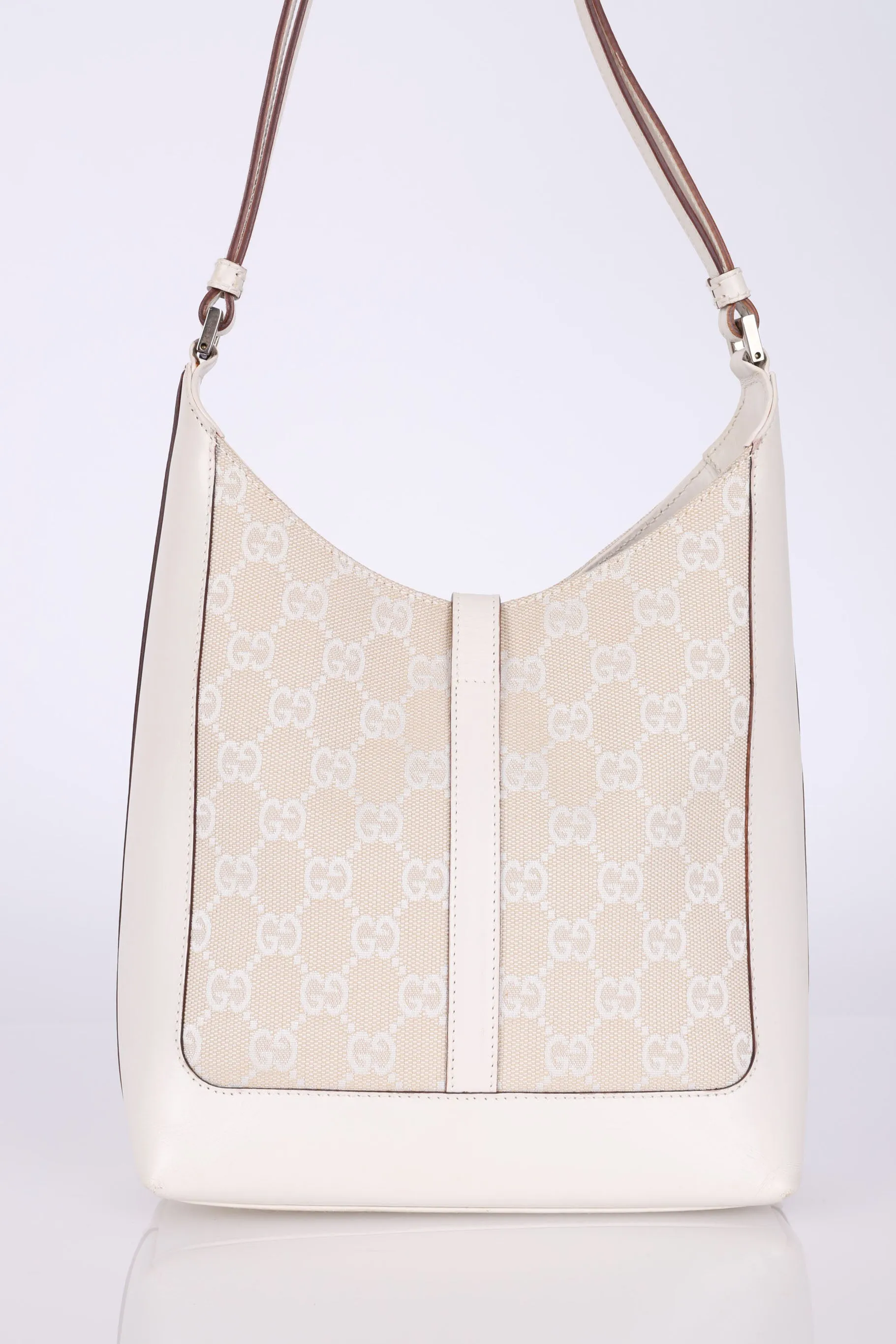 Gucci Monogram Canvas Leather Shoulder Bag