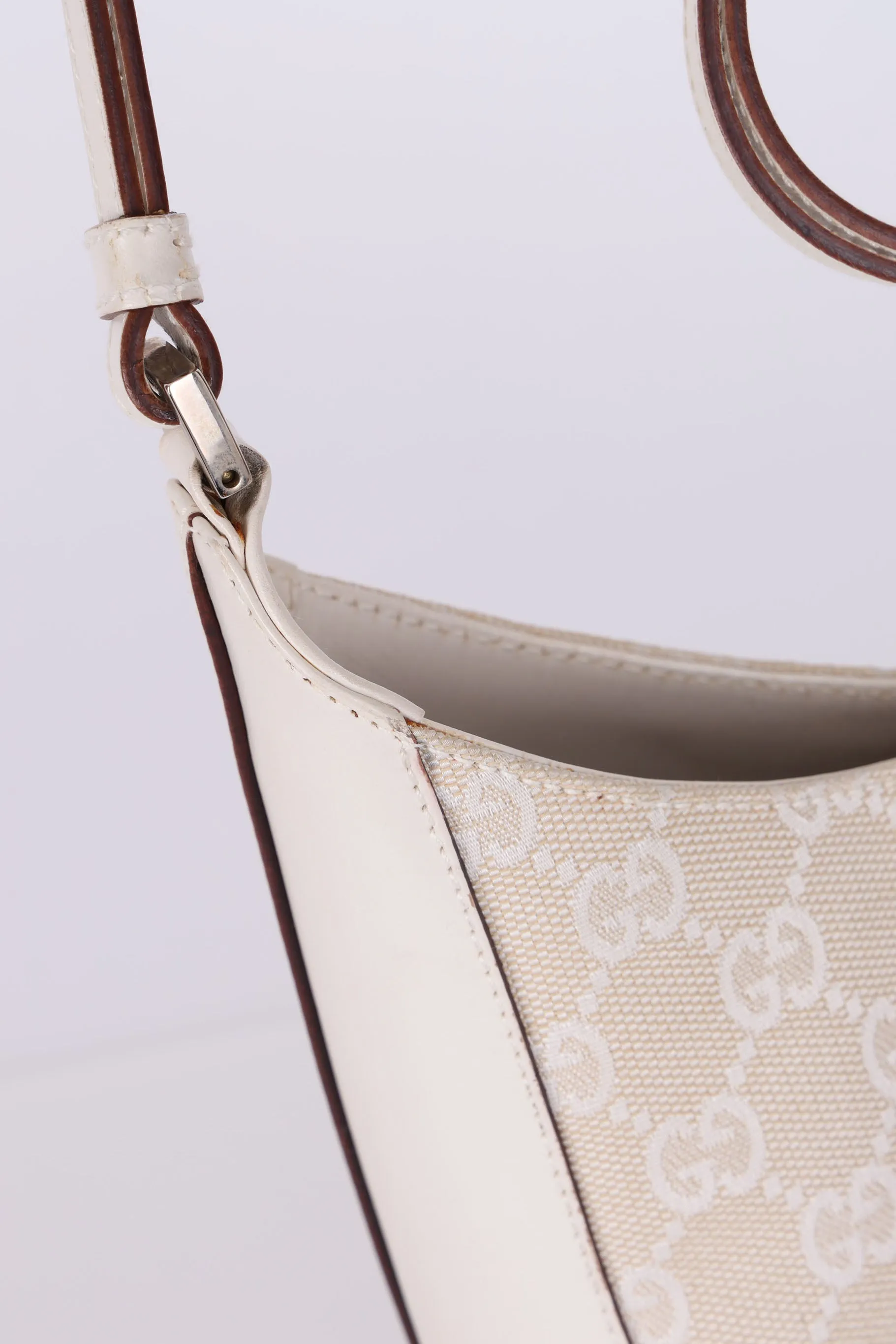 Gucci Monogram Canvas Leather Shoulder Bag