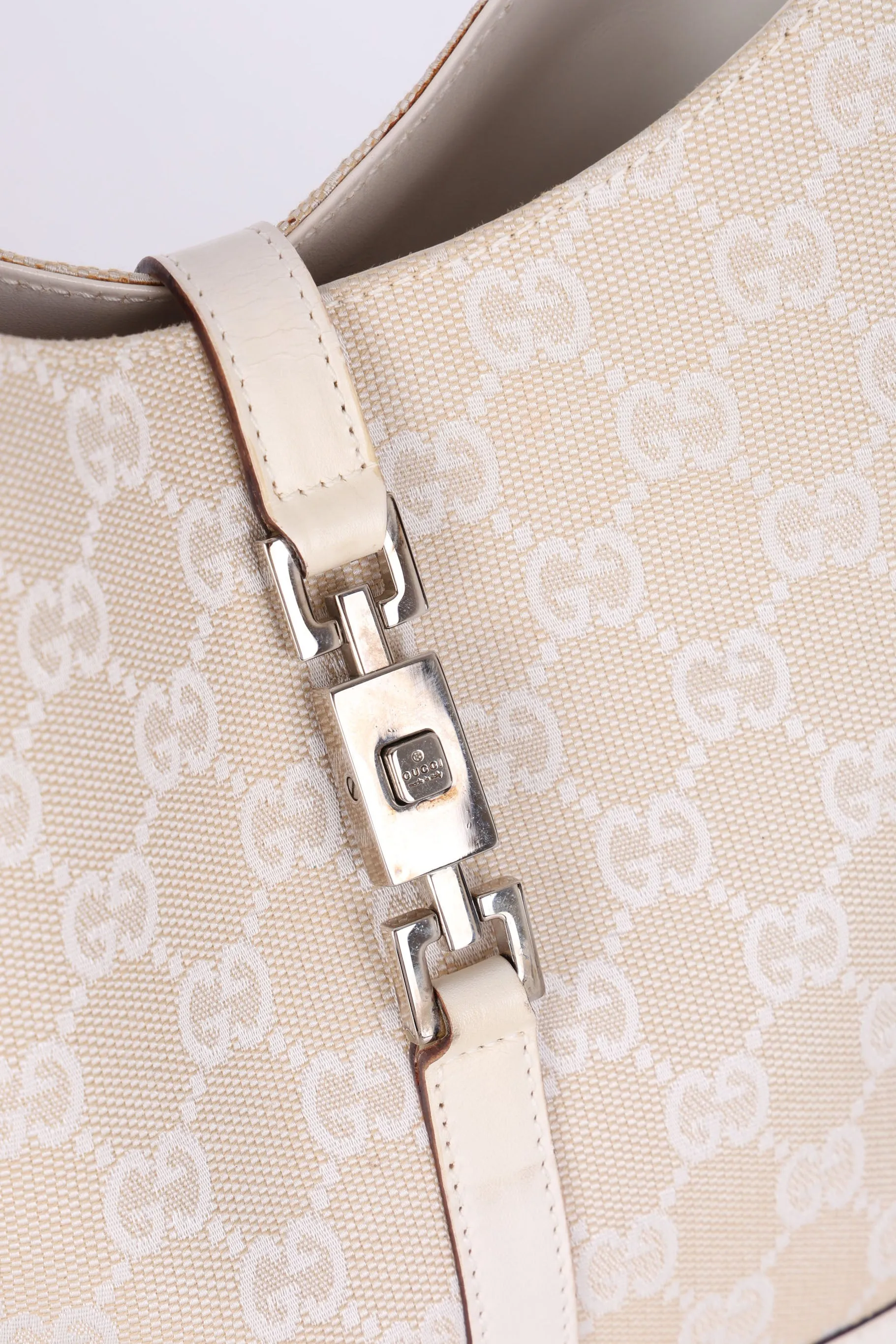Gucci Monogram Canvas Leather Shoulder Bag