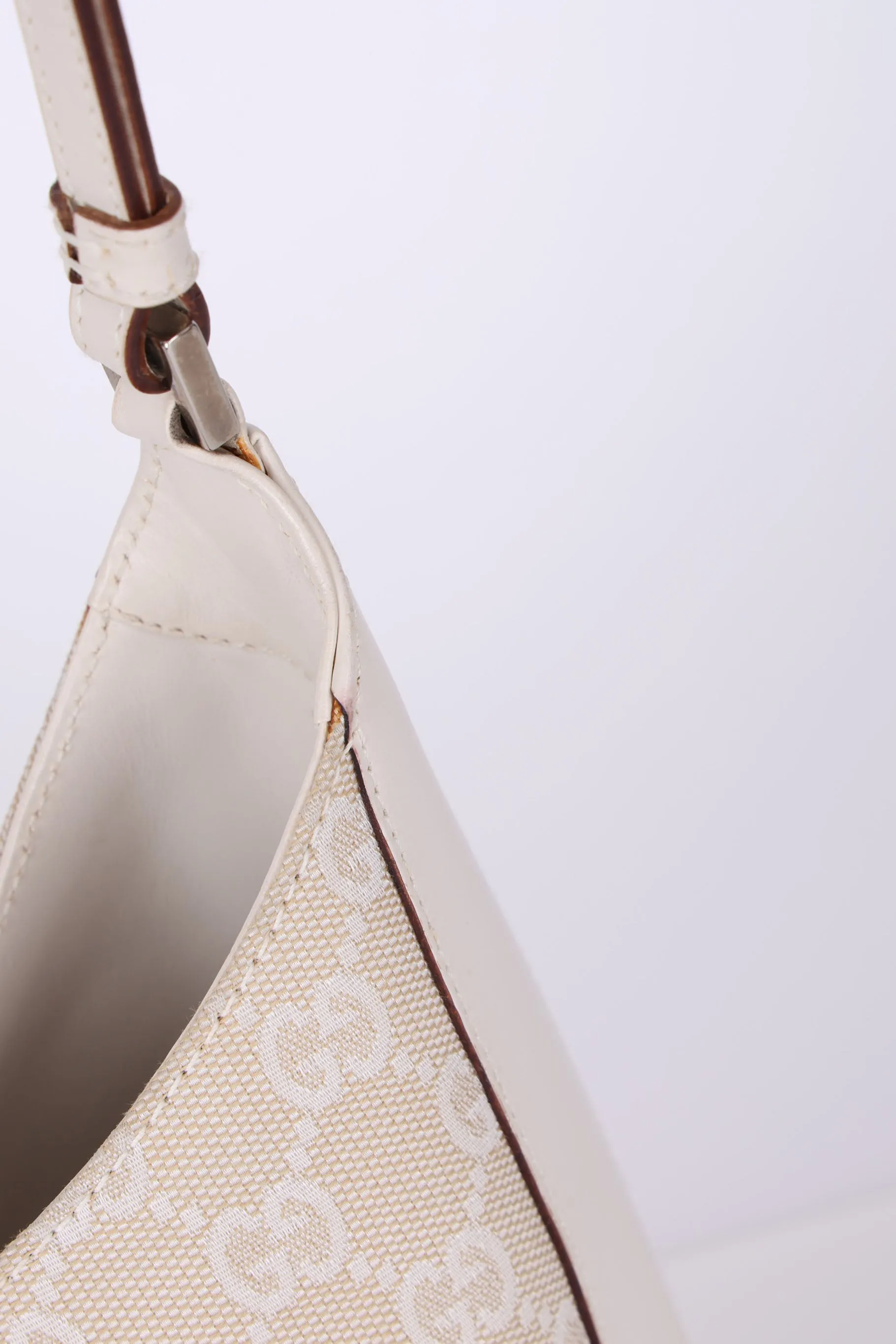 Gucci Monogram Canvas Leather Shoulder Bag