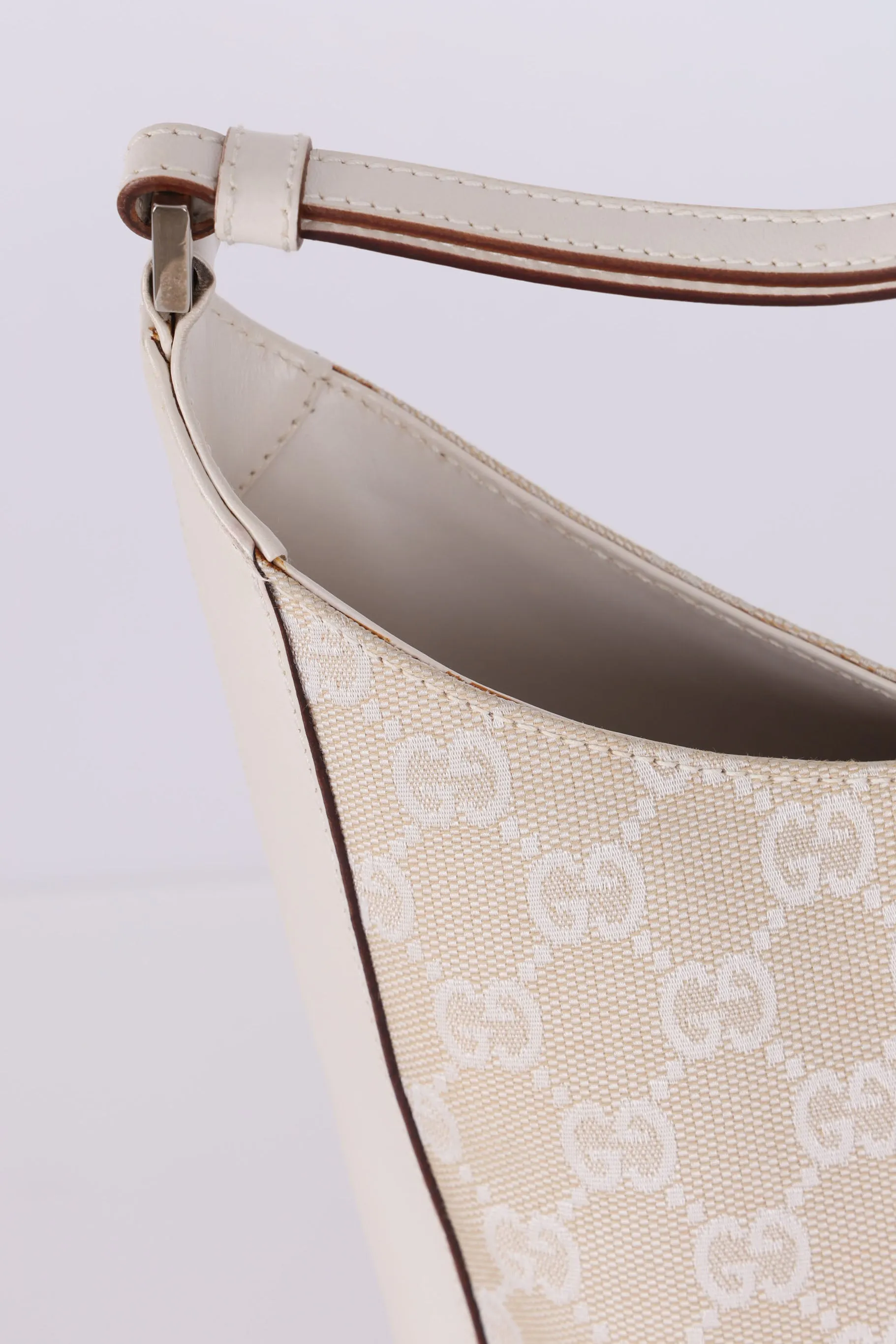 Gucci Monogram Canvas Leather Shoulder Bag