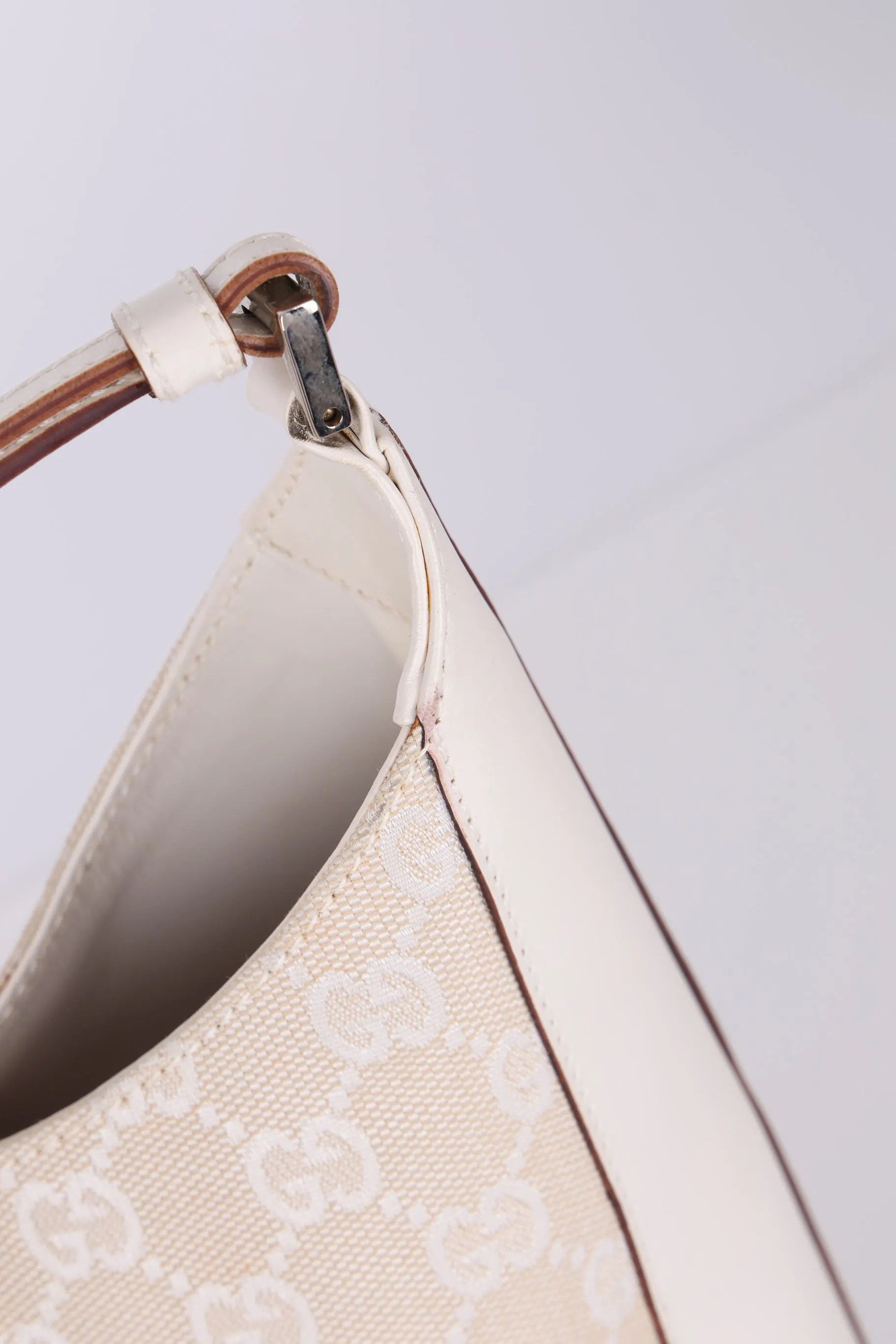 Gucci Monogram Canvas Leather Shoulder Bag