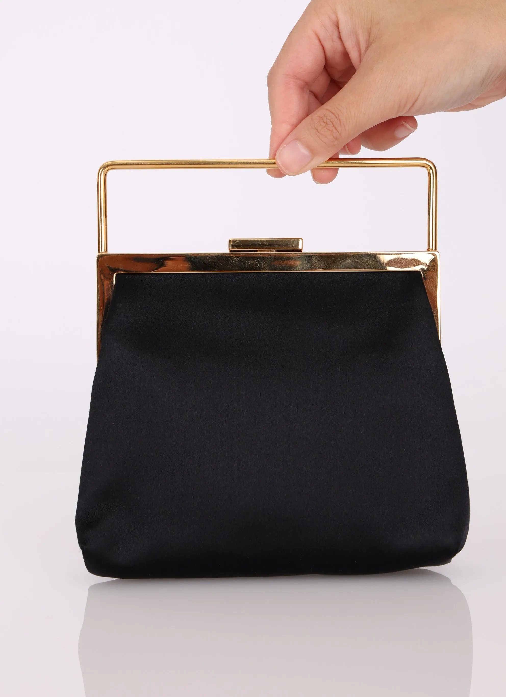 Gucci Satin Frame Handle Mini Bag