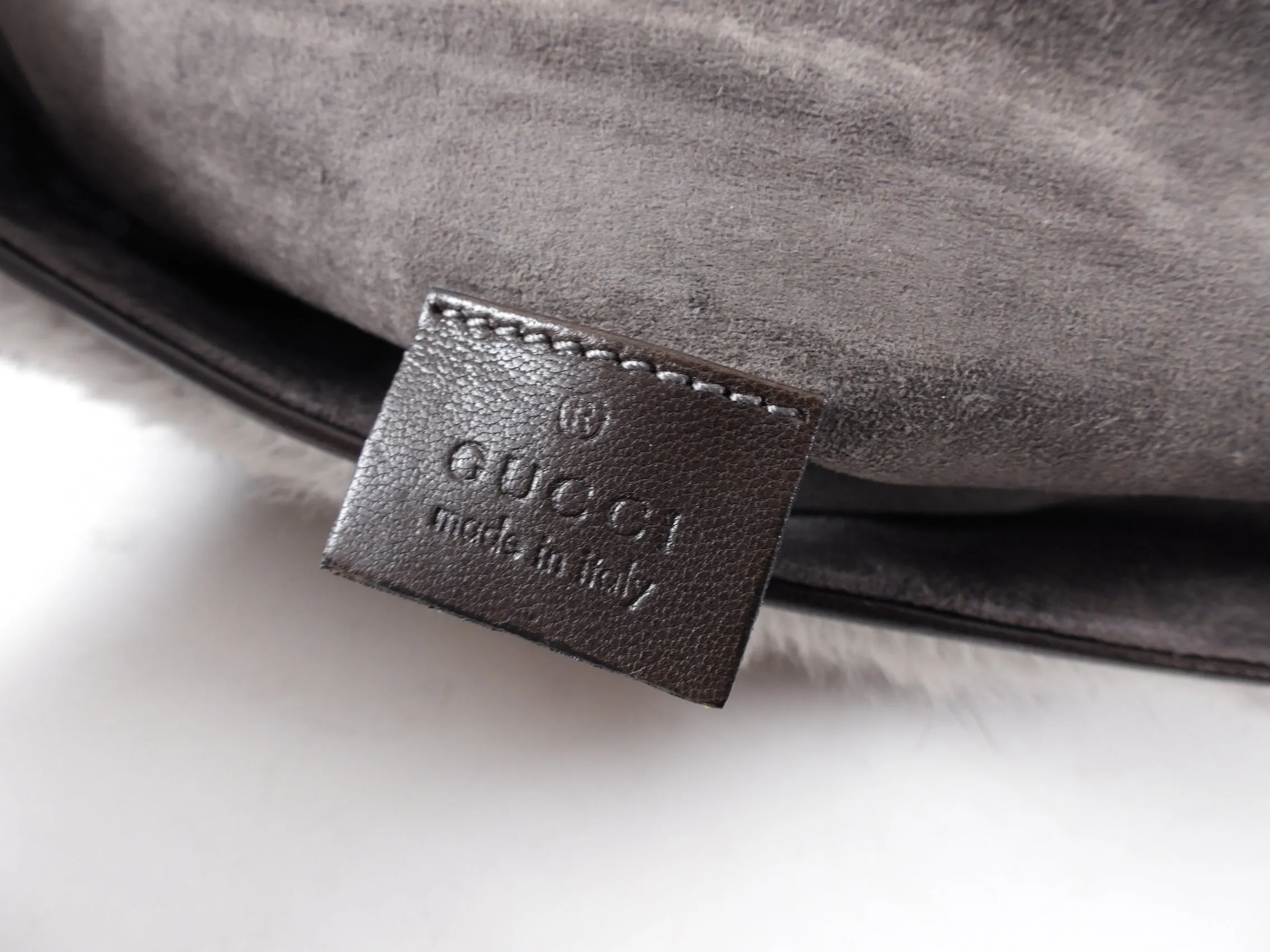 Gucci Tom Ford 2004 Grey Mink Fur Mini Dragon Evening Bag