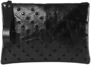 IAMUHI Women Faux Leather Crocodile Envelope Clutch Bag Wristlet Zipper Evening Handbag Wallet Purse