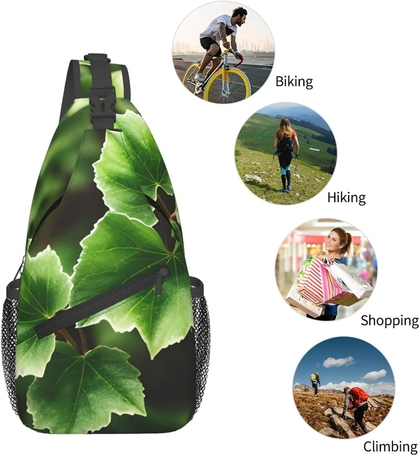 Ivy Blossoms Tree Sling Backpack,Men Cross Chest Bag Diagonally,Shoulder Bag For Outdoor Travel Cycling Bag