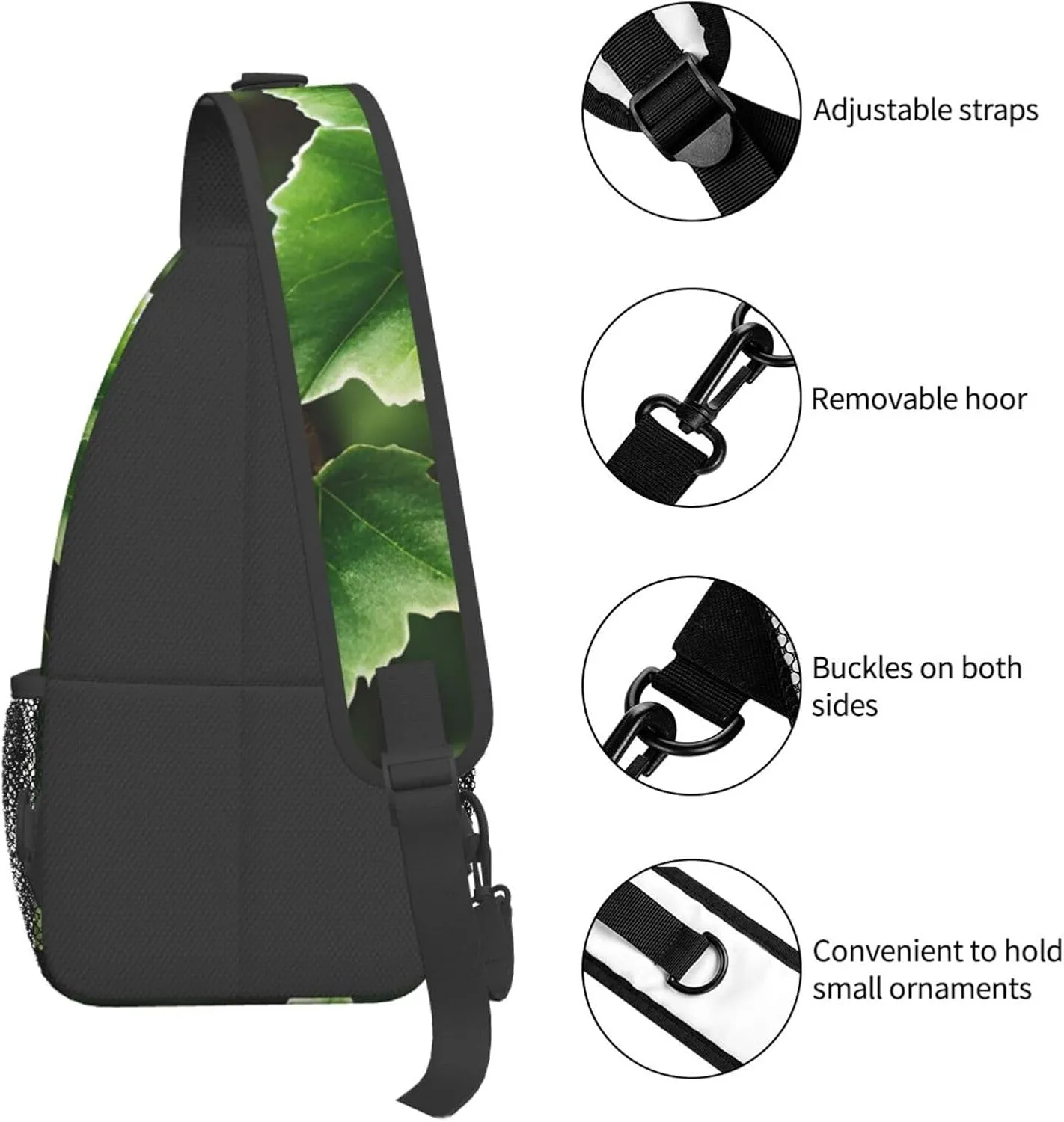 Ivy Blossoms Tree Sling Backpack,Men Cross Chest Bag Diagonally,Shoulder Bag For Outdoor Travel Cycling Bag