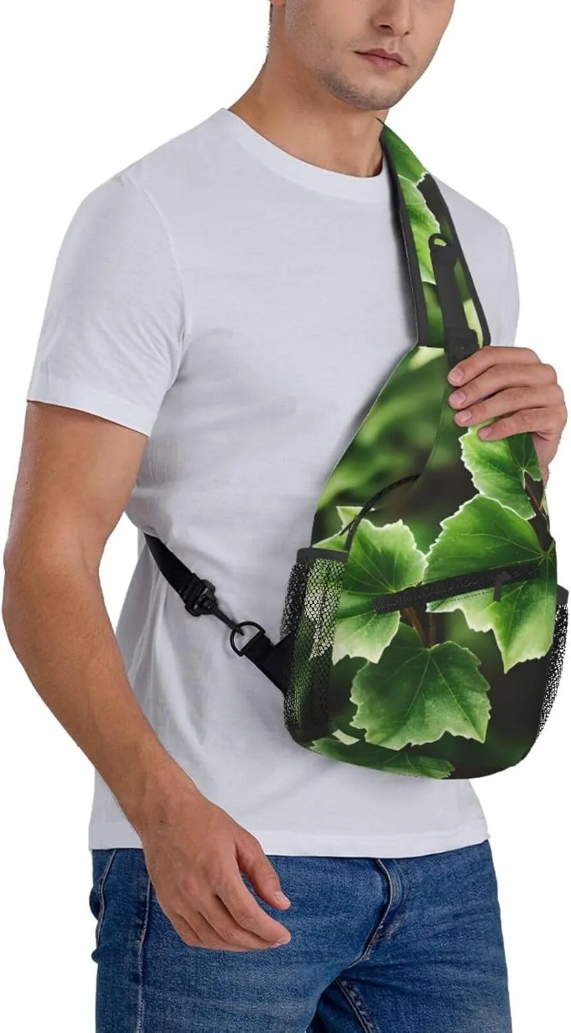 Ivy Blossoms Tree Sling Backpack,Men Cross Chest Bag Diagonally,Shoulder Bag For Outdoor Travel Cycling Bag