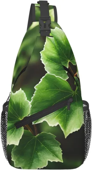Ivy Blossoms Tree Sling Backpack,Men Cross Chest Bag Diagonally,Shoulder Bag For Outdoor Travel Cycling Bag