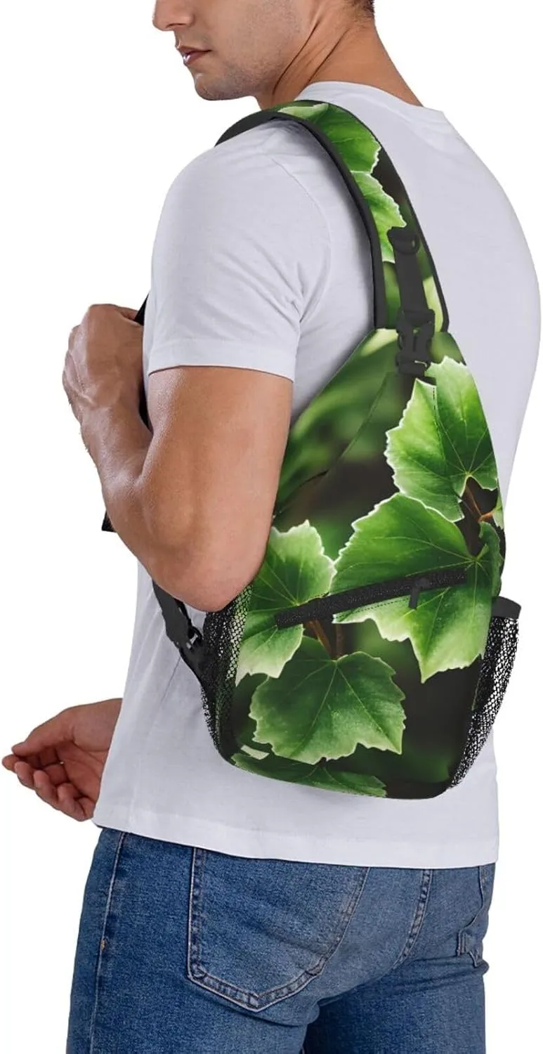 Ivy Blossoms Tree Sling Backpack,Men Cross Chest Bag Diagonally,Shoulder Bag For Outdoor Travel Cycling Bag