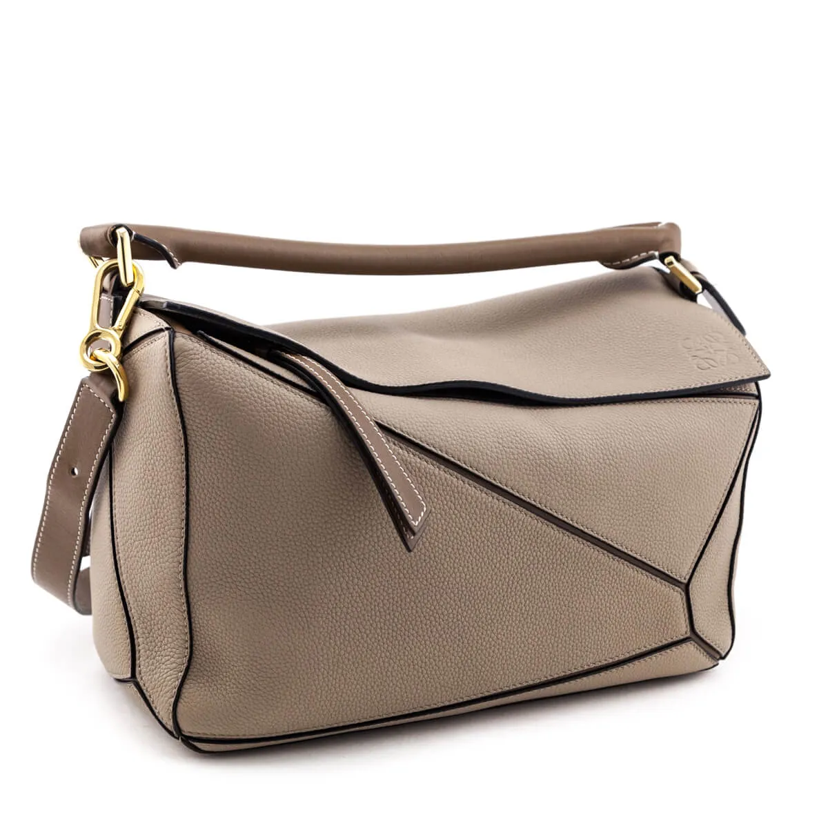 Loewe Mink & Sand Calfskin Medium Puzzle Bag