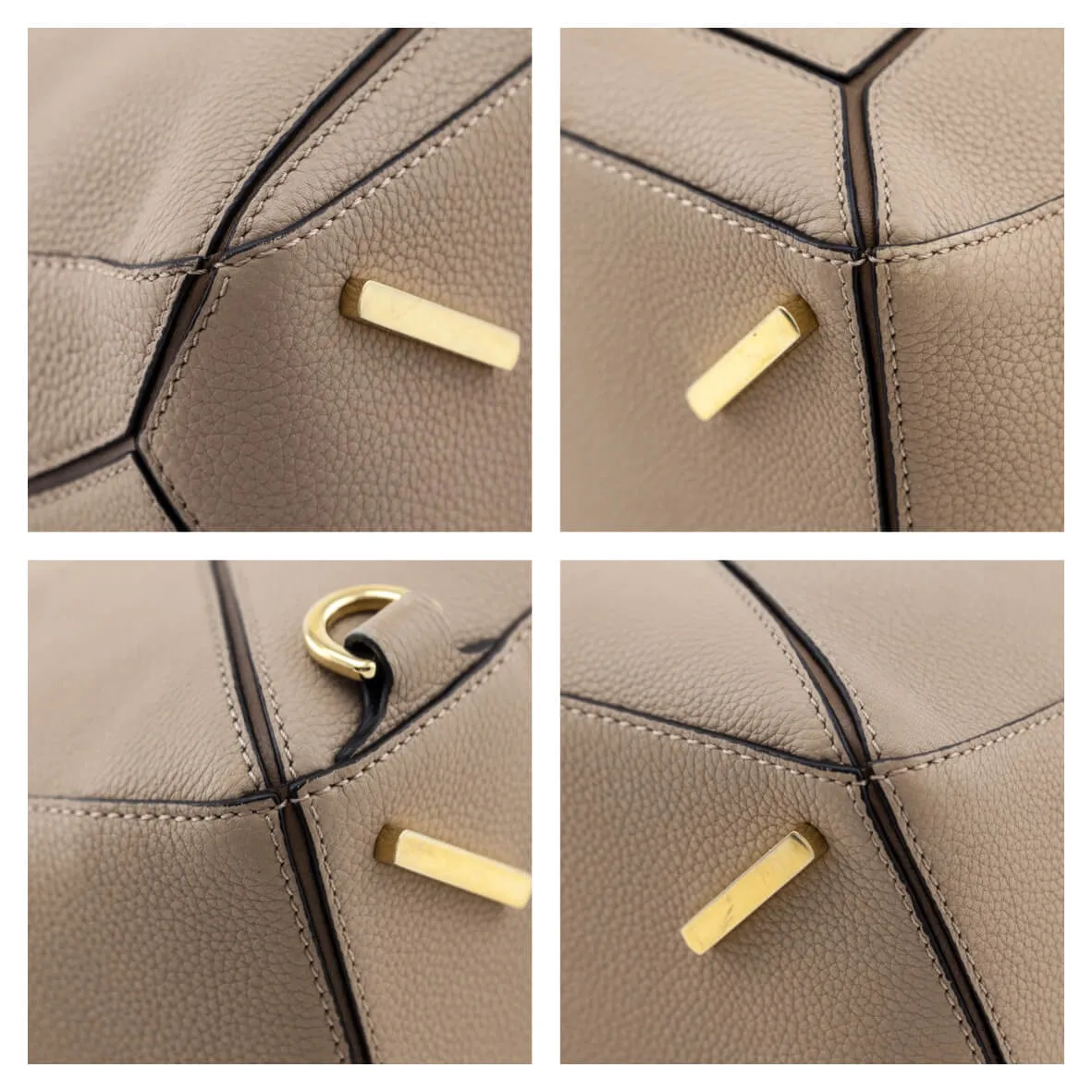 Loewe Mink & Sand Calfskin Medium Puzzle Bag